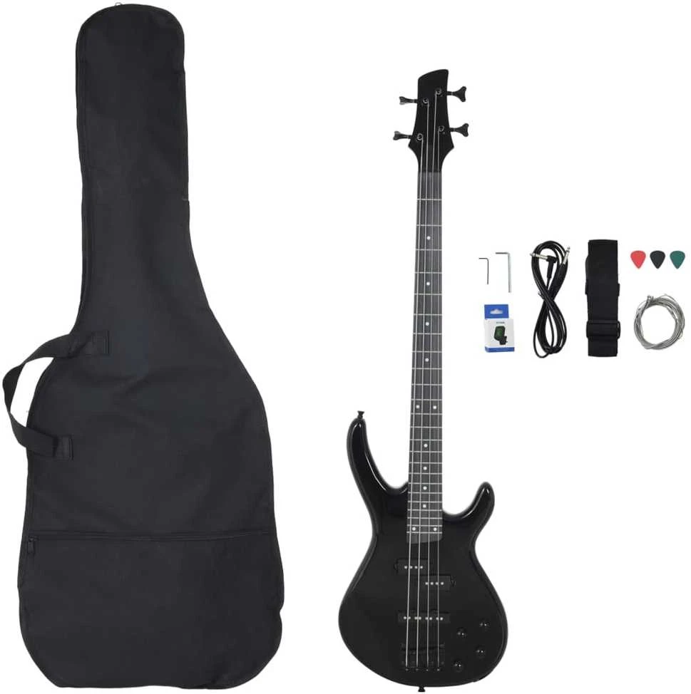 Elektrinė bosinė gitara pradedantiesiems, juoda, 4/4 46"
