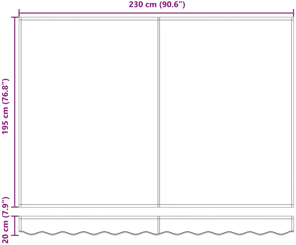 Elektrinė ištraukiama pavėsinė 2,5 x 2 m