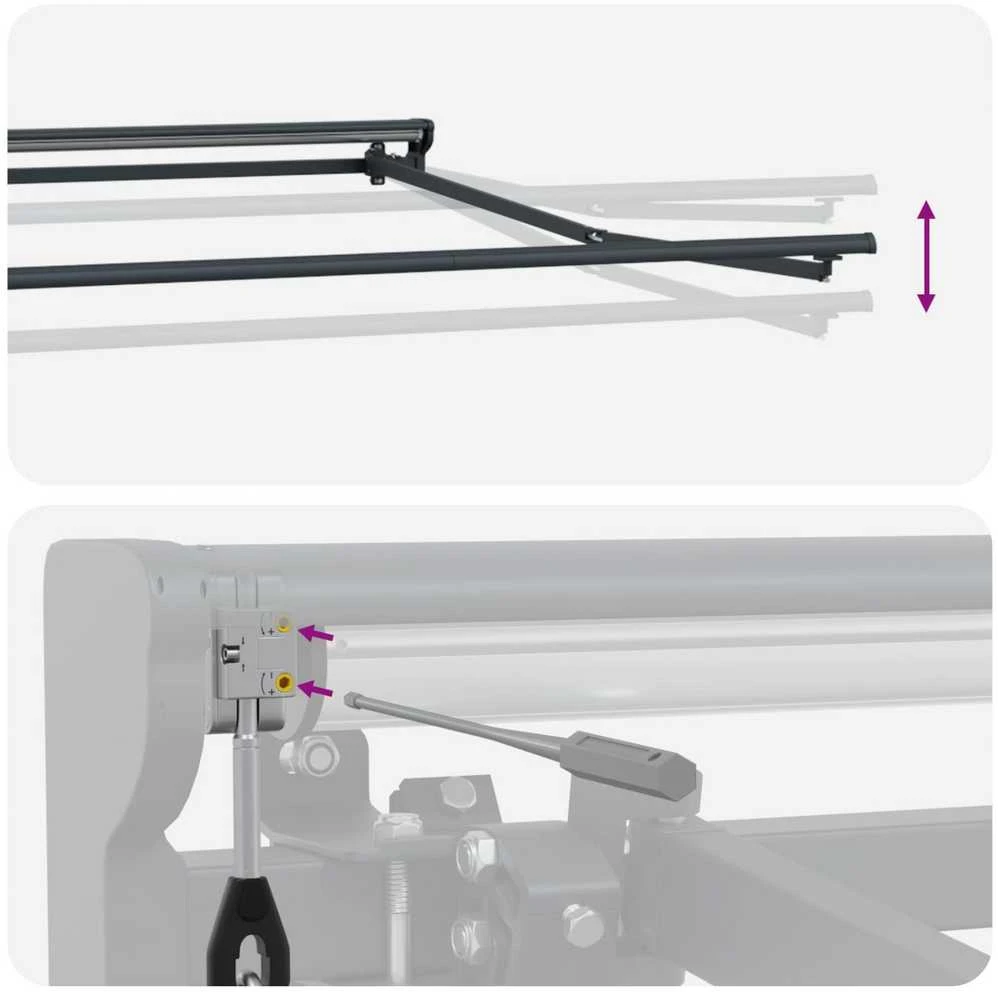 Elektrinė ištraukiama pavėsinė Balta ir antracito 5 × 3,5 m