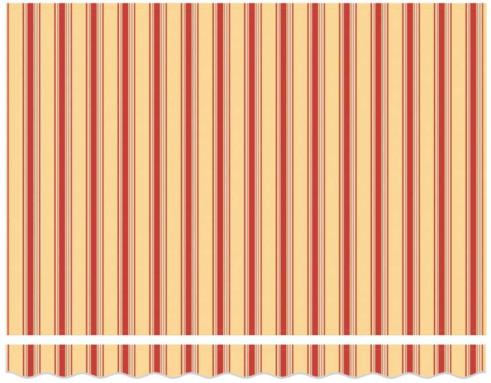 Ištraukiama markizė Geltona, oranžinė ir balta 3,5 x 2 m