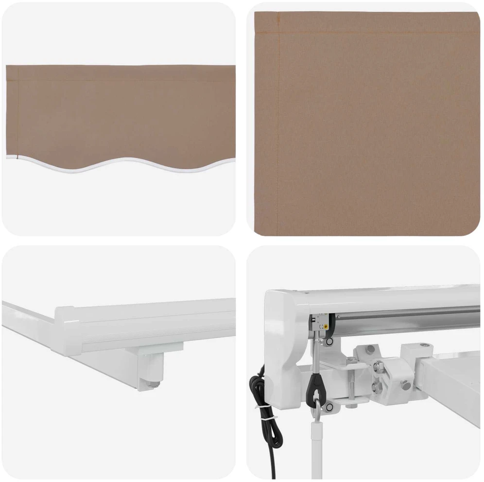 Elektrinė ištraukiama pavėsinė Taupe 3 x 2,5 m