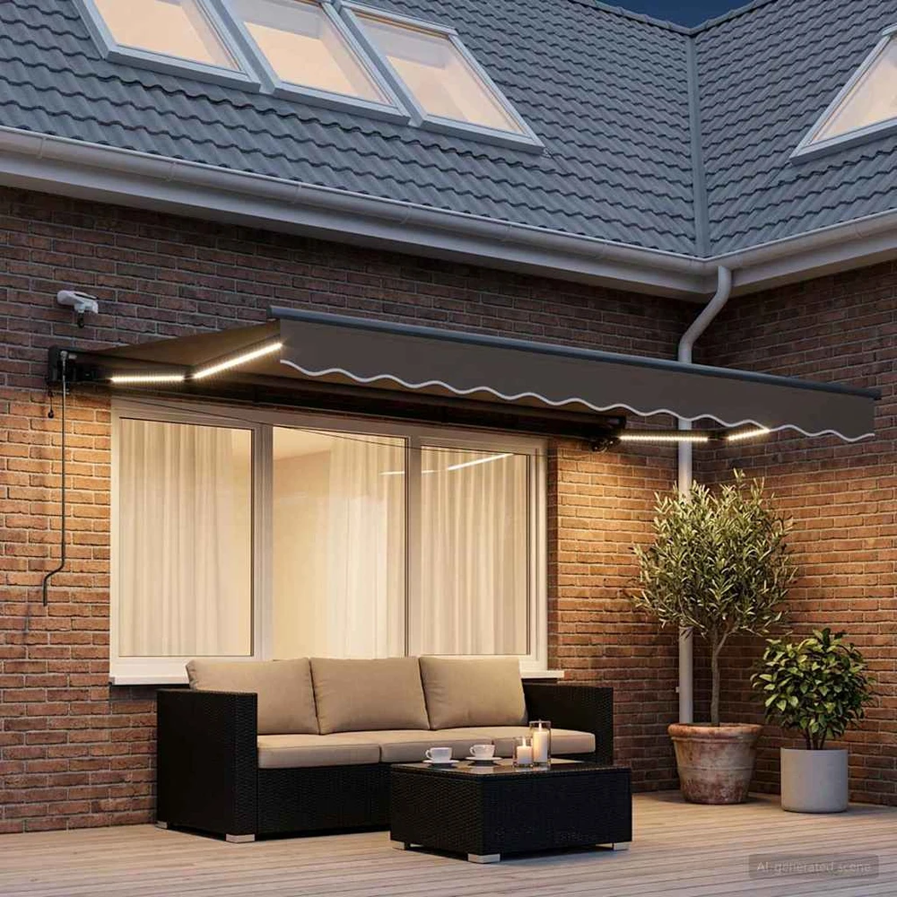 Elektrinė ištraukiama pavėsinė Taupe 3,5 x 2,5 m