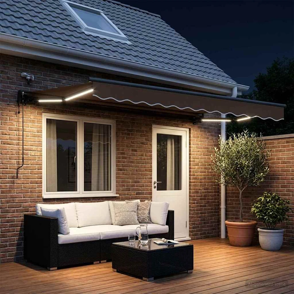 Elektrinė ištraukiama pavėsinė Taupe 4,5 × 3 m