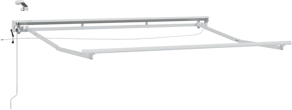 Elektrinė markizė su LED apšvietimu Baltas 3 x 2 m Aliuminis