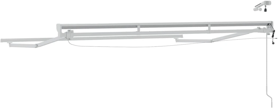 Elektrinė markizė su LED apšvietimu Baltas 3 x 2 m Aliuminis