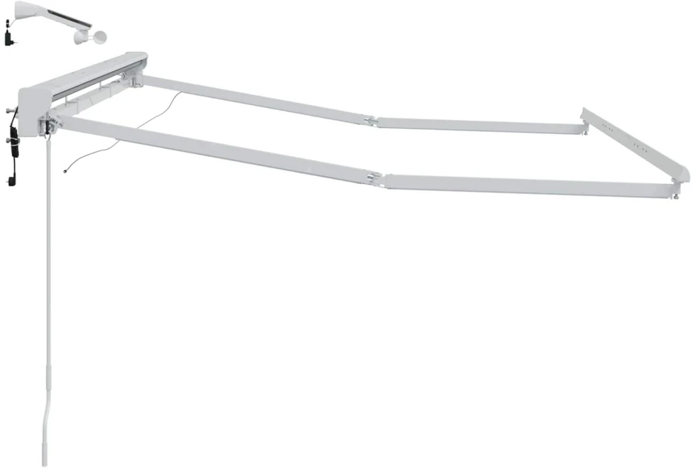 Elektrinė markizė su LED apšvietimu Baltas 2,5 x 2 m Aliuminis