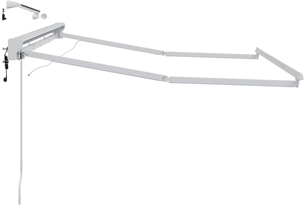 Elektrinė markizė su LED apšvietimu Baltas 3 x 2 m Aliuminis