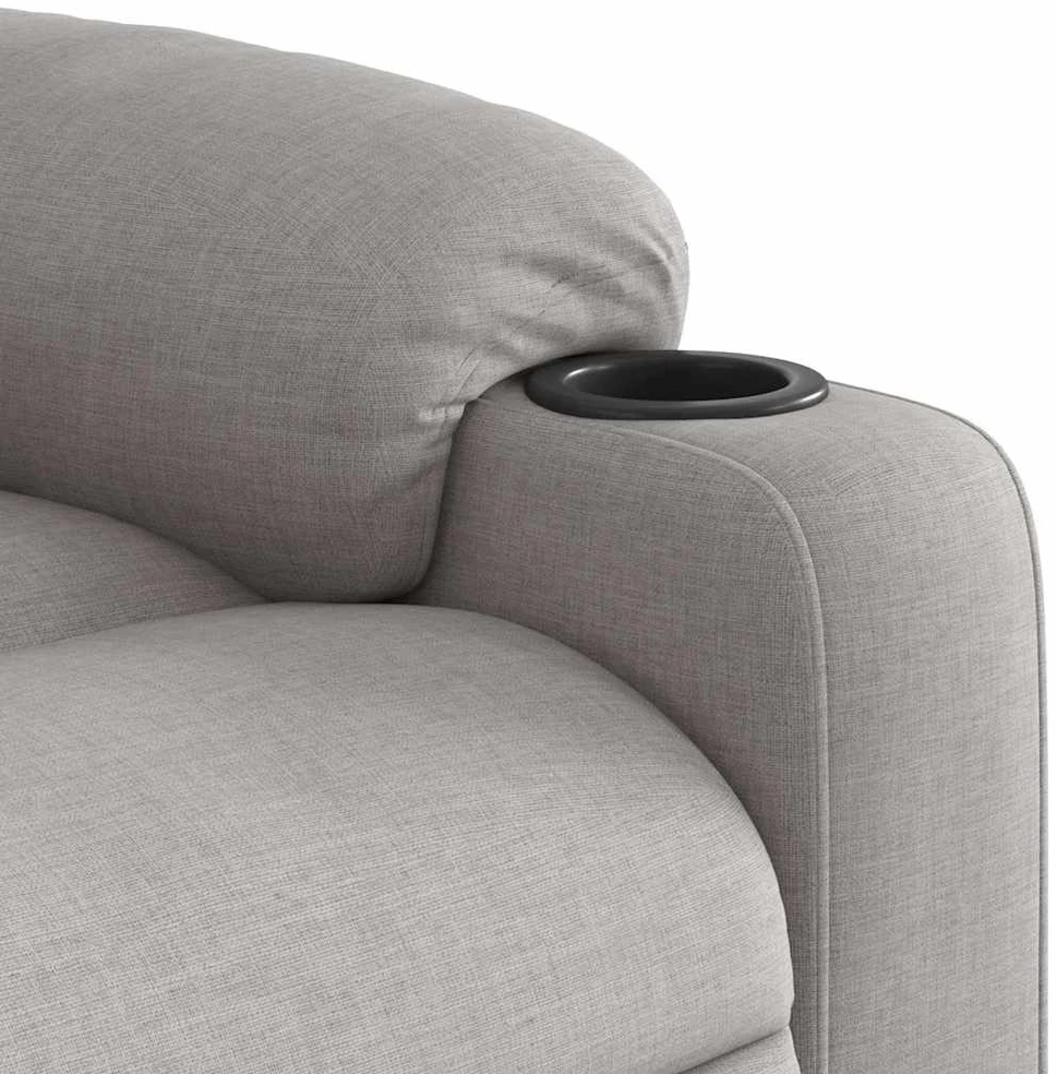 Fotelis Elektrinis atlošiamas krėslas, pilkos spalvos, audinys