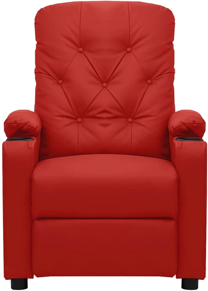 Fotelis Elektrinis atlošiamas krėslas, raudonojo vyno, dirbtinė oda