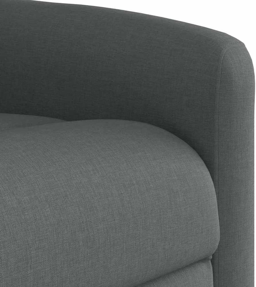 Fotelis Elektrinis atlošiamas krėslas, tamsiai pilkos spalvos, audinys