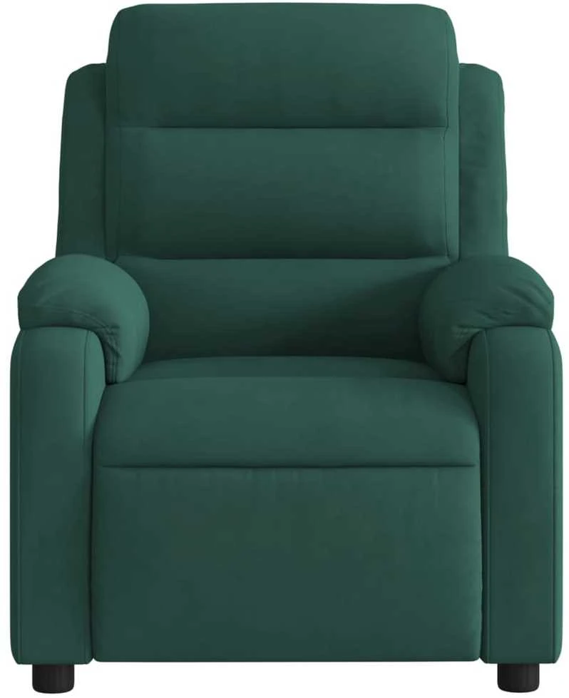 Fotelis Elektrinis atlošiamas krėslas, tamsiai žalios spalvos, aksomas