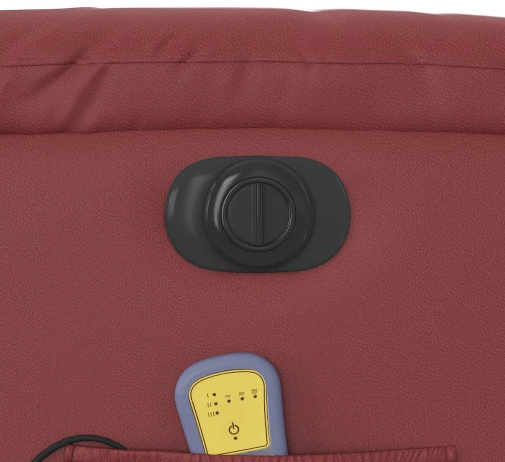 Fotelis Elektrinis atlošiamas masažinis krėslas, vyno, dirbtinė oda