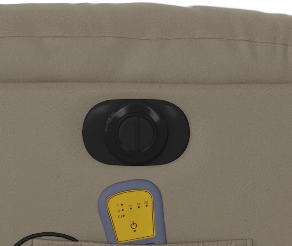 Fotelis Elektrinis atlošiamas masažinis krėslas, kapučino, dirbtinė oda