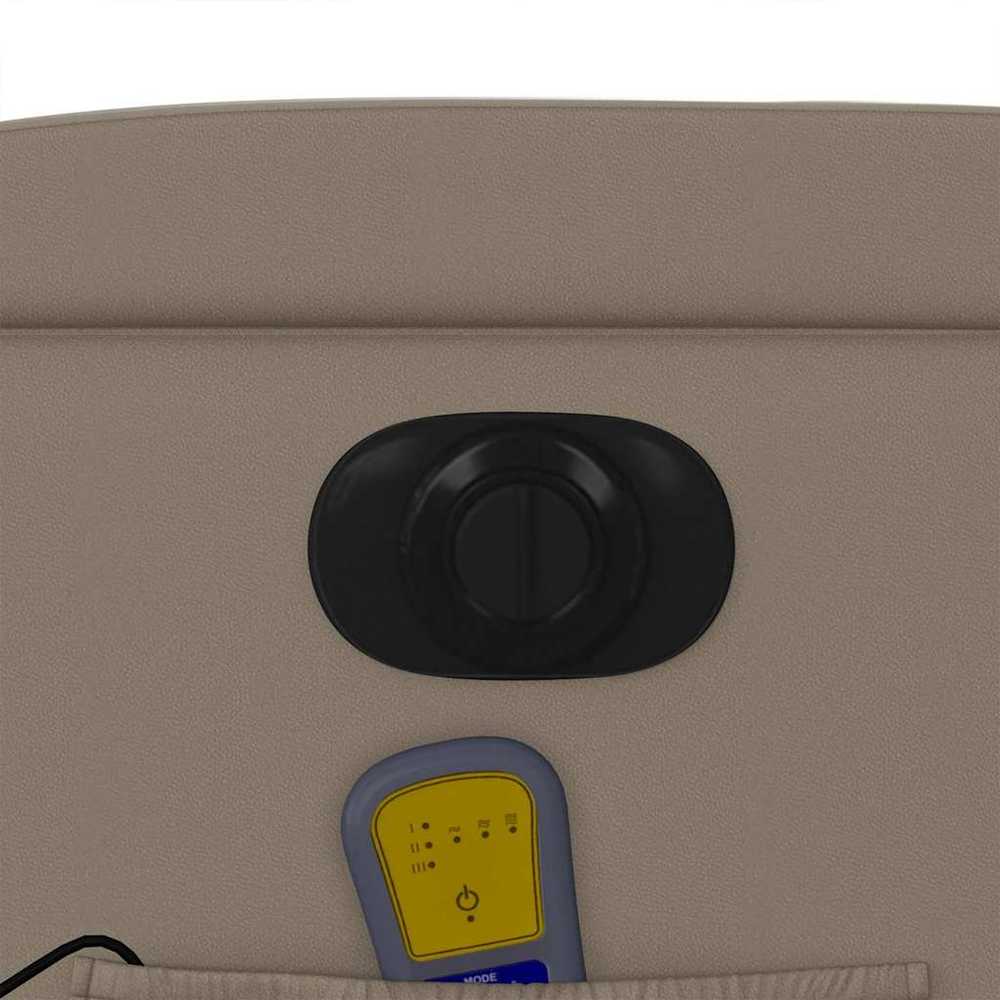 Fotelis Elektrinis atlošiamas masažinis krėslas, kapučino, dirbtinė oda