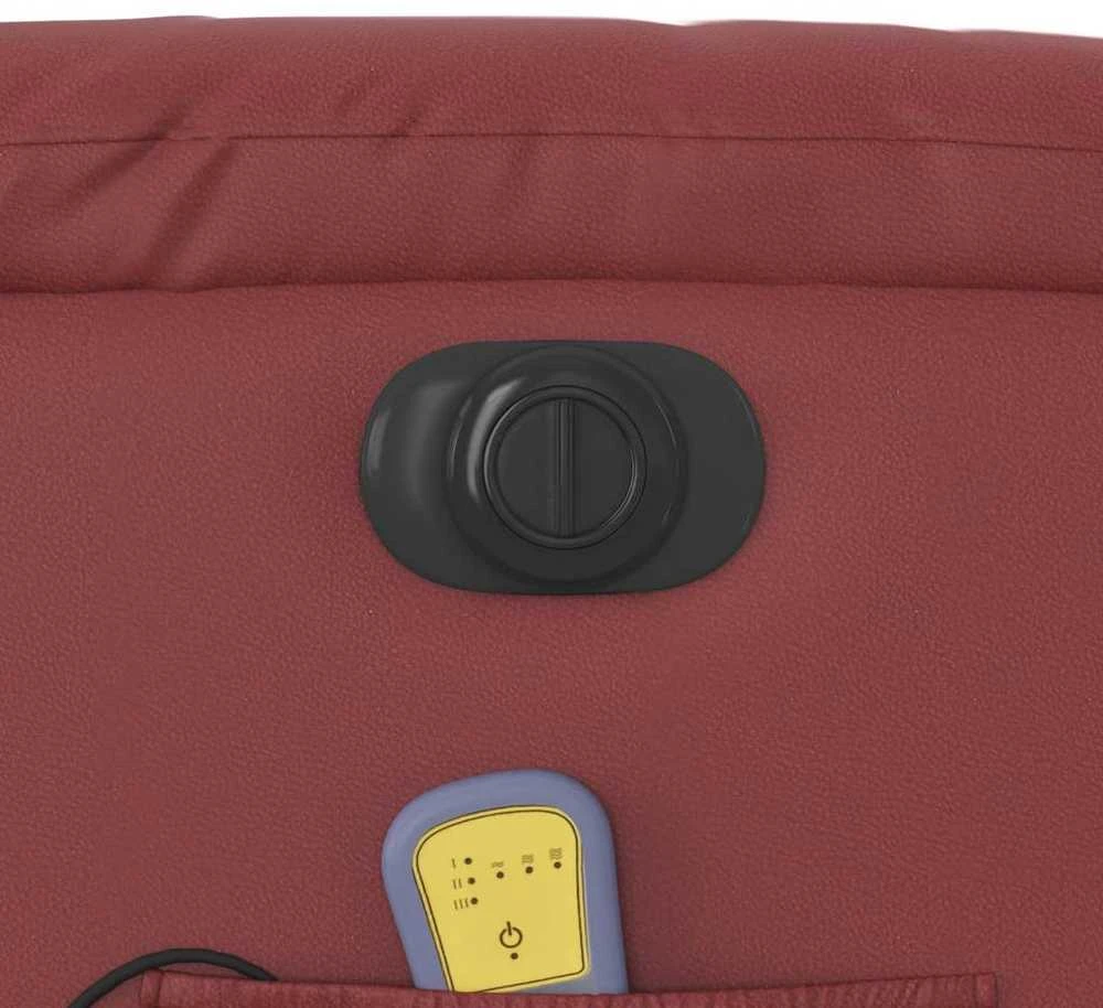 Fotelis Elektrinis atlošiamas masažinis krėslas, vyno, dirbtinė oda
