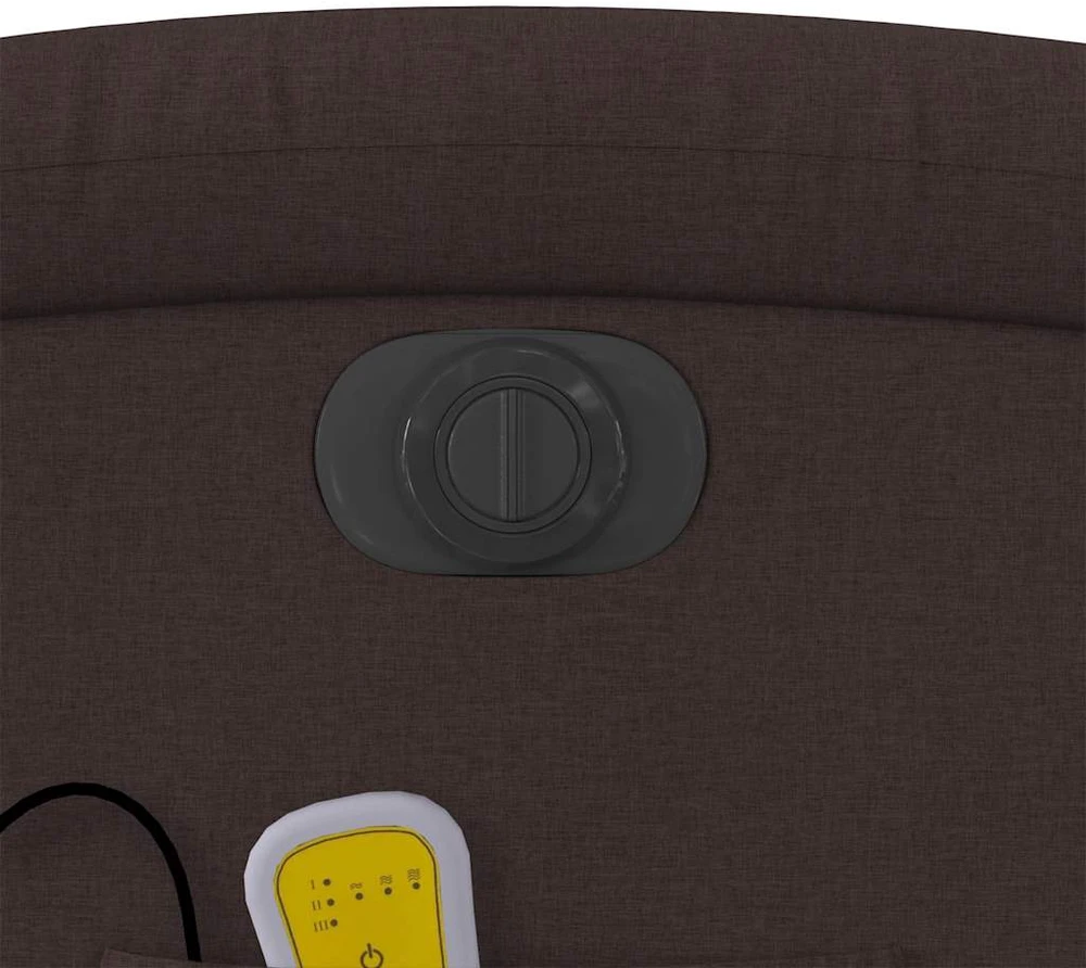 Fotelis Elektrinis atlošiamas masažinis krėslas, tamsiai rudas, audinys