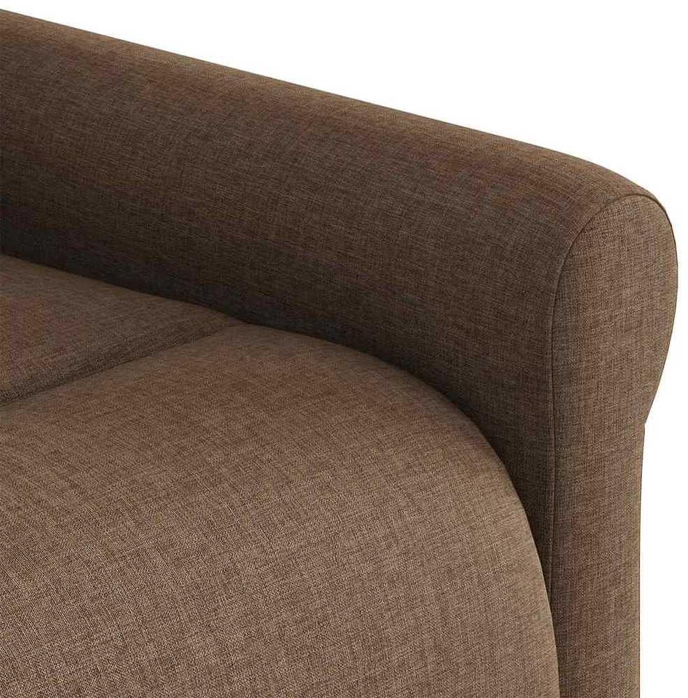Fotelis Elektrinis atsistojantis atlošiamas krėslas, rudas, audinys