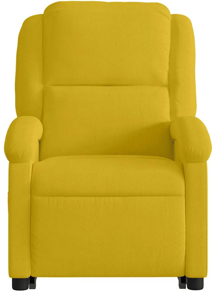 Fotelis Elektrinis atsistojantis masažinis krėslas, geltonas, aksomas