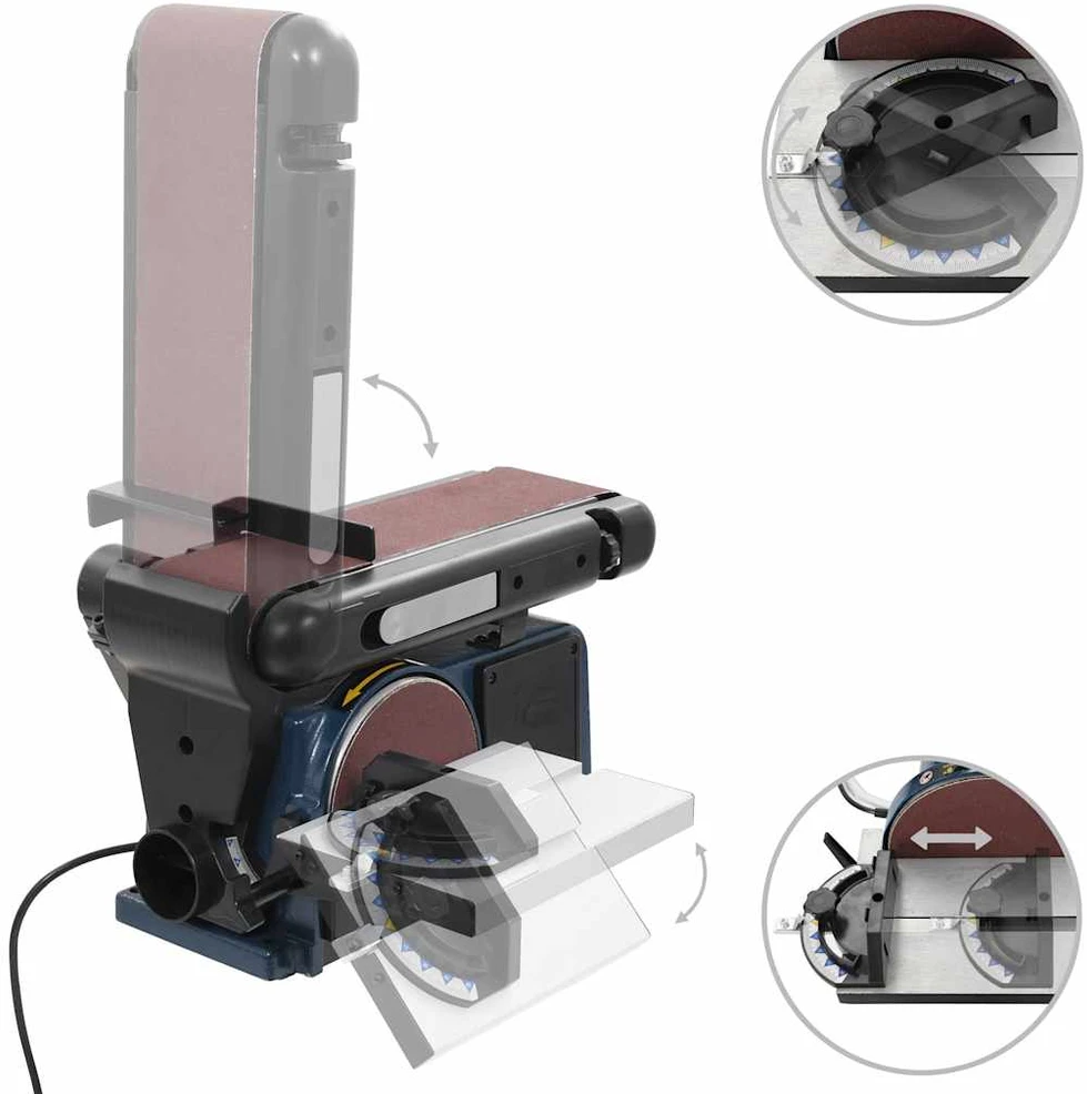 Elektrinis juostinis/diskinis šlifuoklis, 370 W, 150 mm