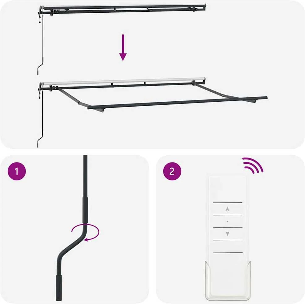 Markizės rėmas Antracito 3,5 x 2 m Metalas