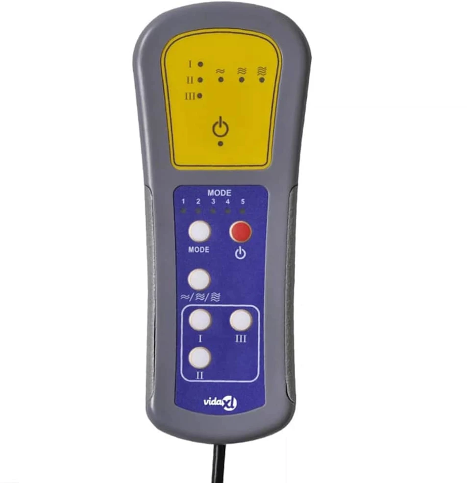 Fotelis Elektrinis masažinis krėslas, pilkos spalvos, audinys