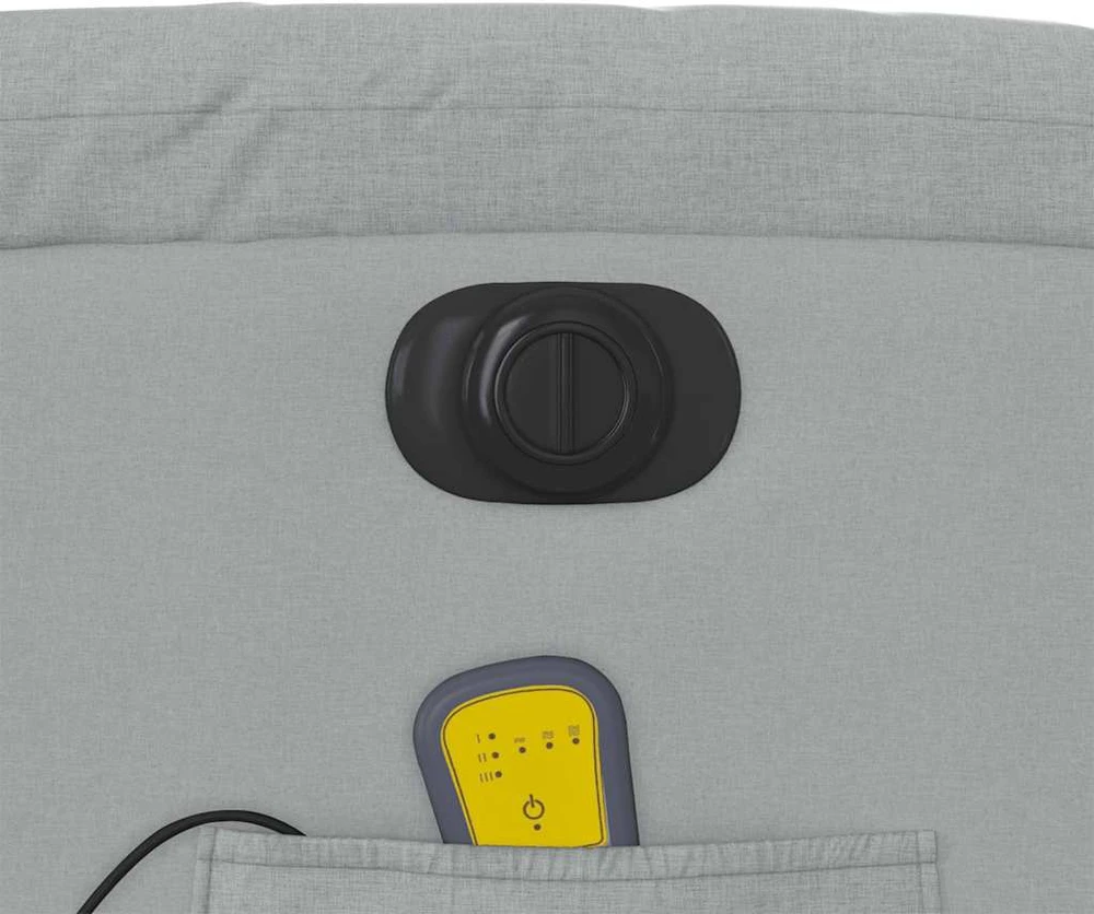 Fotelis Elektrinis masažinis krėslas, šviesiai pilkas, audinys