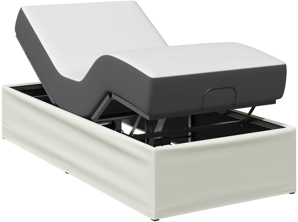 Elektrinis reguliuojamas lovos rėmas Balta 200 x 90 x 33,5 cm