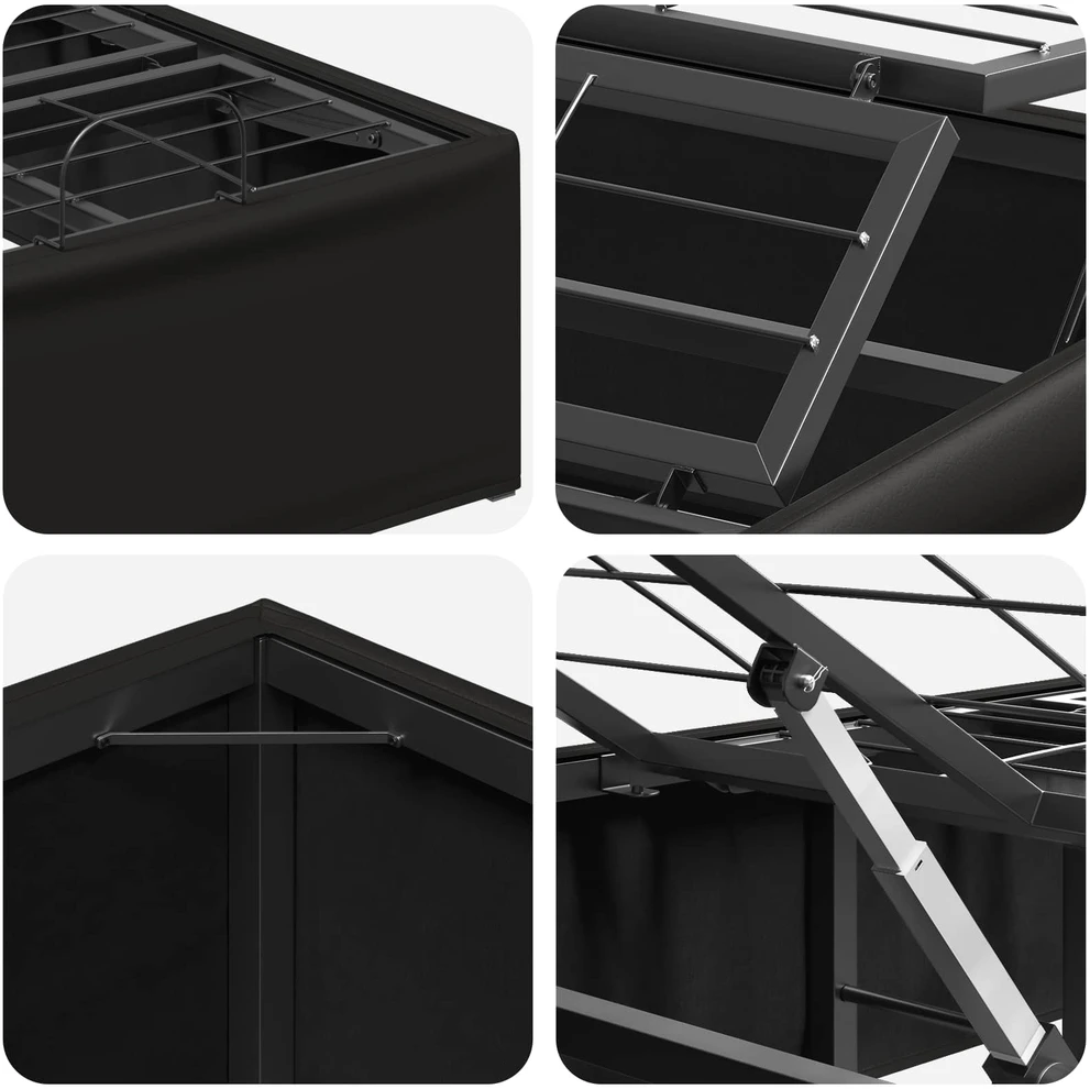 Elektrinis reguliuojamas lovos rėmas Juoda 200 x 100 x 33,5 cm