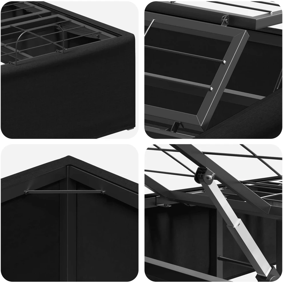 Elektrinis reguliuojamas lovos rėmas Juoda 200 x 100 x 33,5 cm