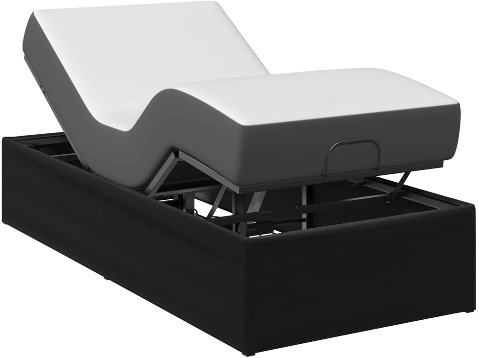 Elektrinis reguliuojamas lovos rėmas Juoda 200 x 80 x 33,5 cm