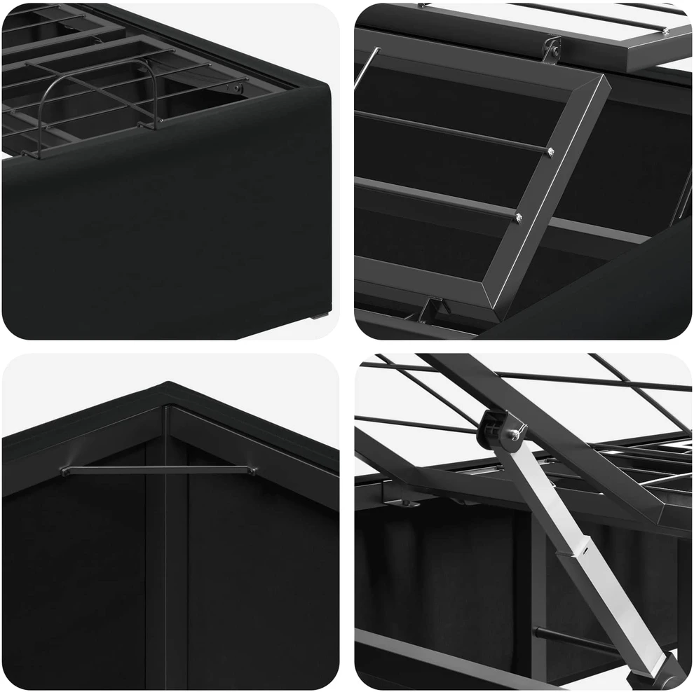 Elektrinis reguliuojamas lovos rėmas Juoda 200 x 80 x 33,5 cm
