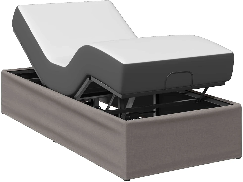 Elektrinis reguliuojamas lovos rėmas Taupe 200 x 100 x 33,5 cm