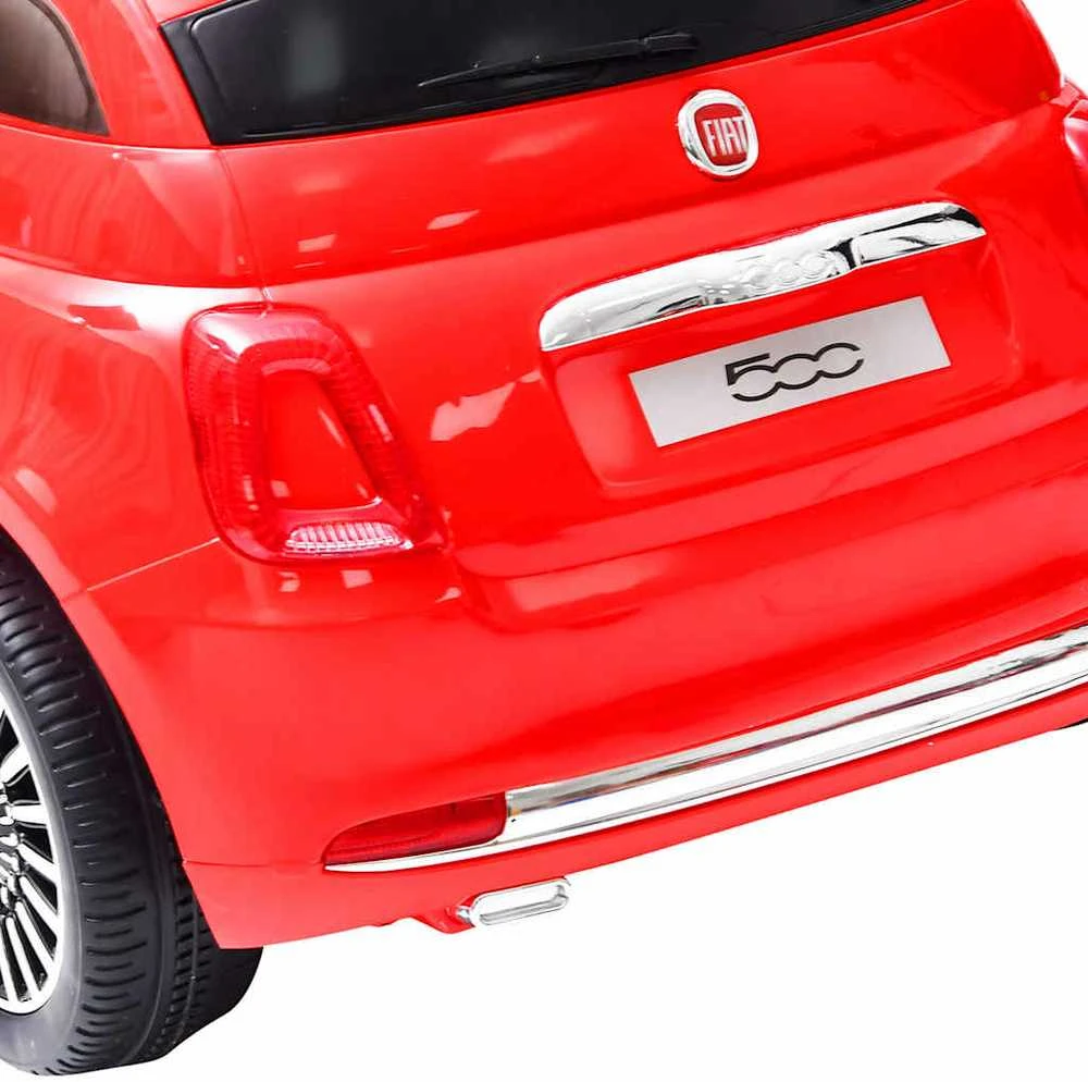 Elektrinis vaikiškas automobilis Fiat 500, raudonos spalvos
