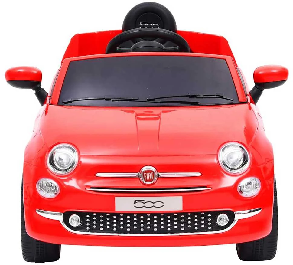 Elektrinis vaikiškas automobilis Fiat 500, raudonos spalvos