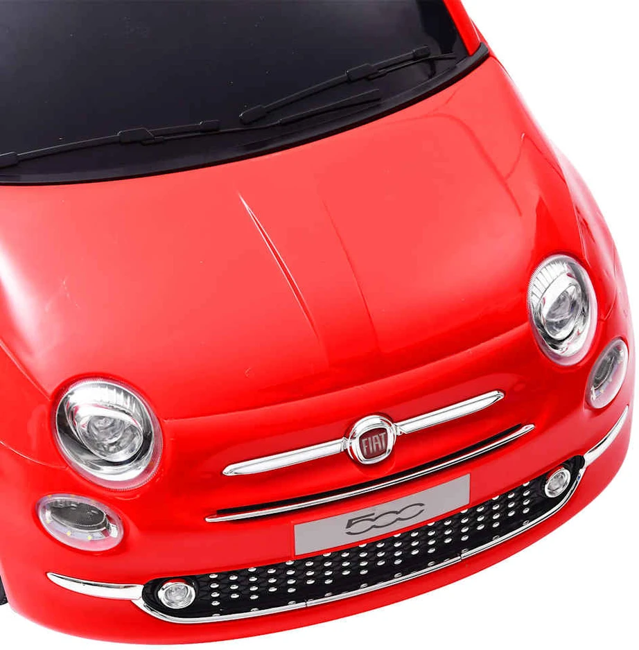 Elektrinis vaikiškas automobilis Fiat 500, raudonos spalvos