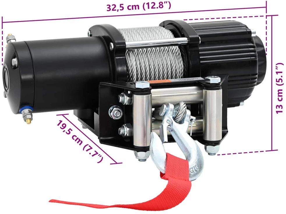 Elektrinis winchas PVC Juoda