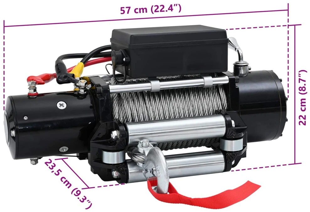 Elektrinis winchas PVC Juoda