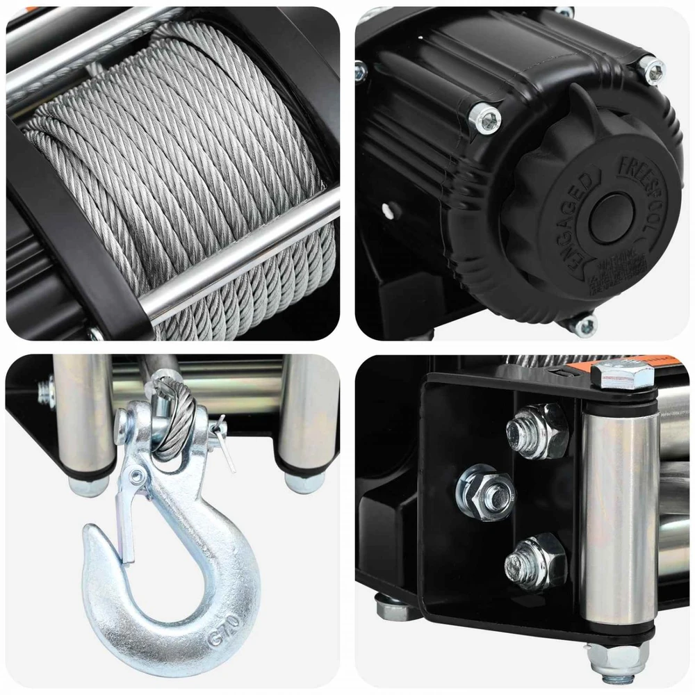 Elektrinis winchas PVC Juoda