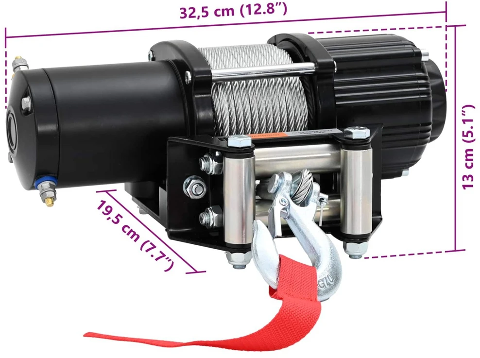 Elektrinis winchas PVC Juoda
