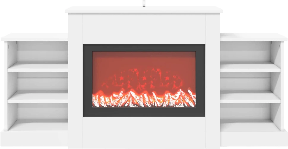 Elektrinis židinys Balta 140 x 30 x 67 cm Apdirbta mediena