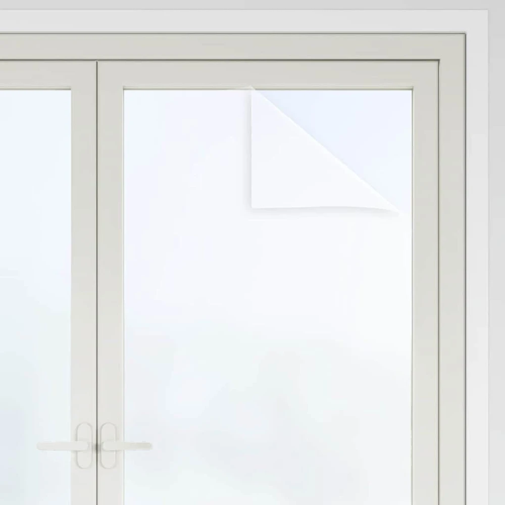 Elektrostatinė langų plėvelė Frosted Balta 90 x 2000 cm PVC