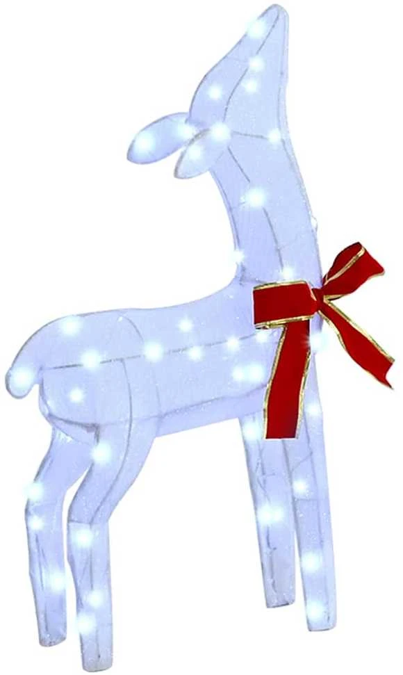 Elnių Šeima 3 vnt. 300 LED Šalta balta 68 x 26 x 127 cm Audinys