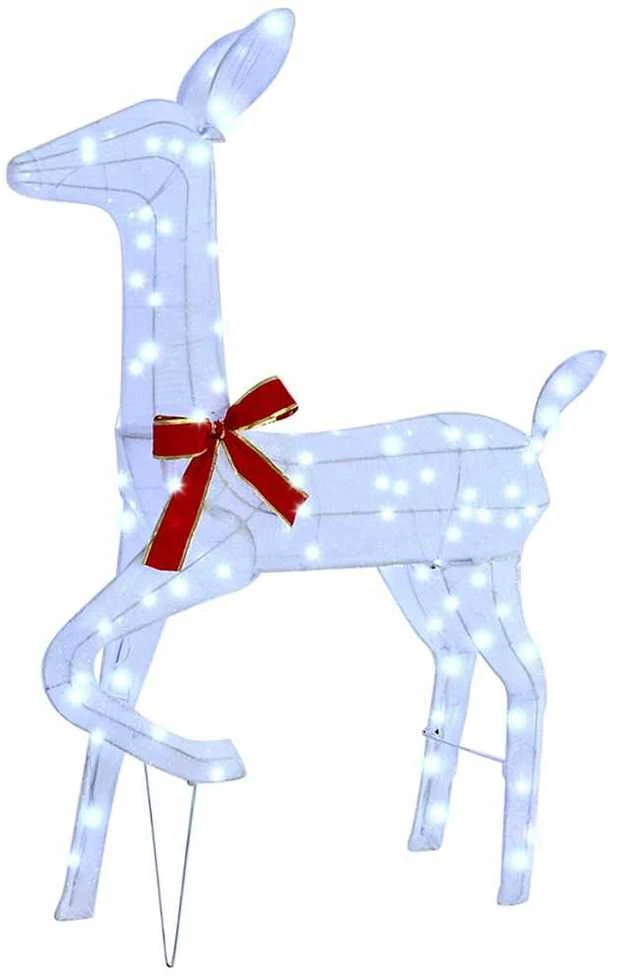 Elnių Šeima 3 vnt. 300 LED Šalta balta 68 x 26 x 127 cm Audinys