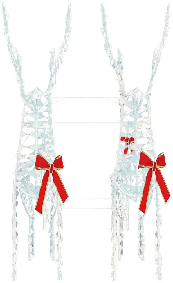 3D kalėdinis elnias su rogėmis LOVIISA 3 vnt. 30 x 12 x 54,5 cm
