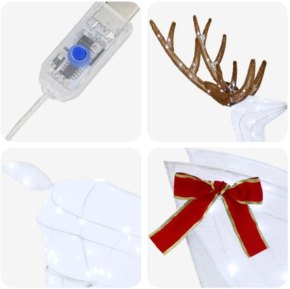 Elnių tempimo roges LOVIISA 200 LED Šalta balta