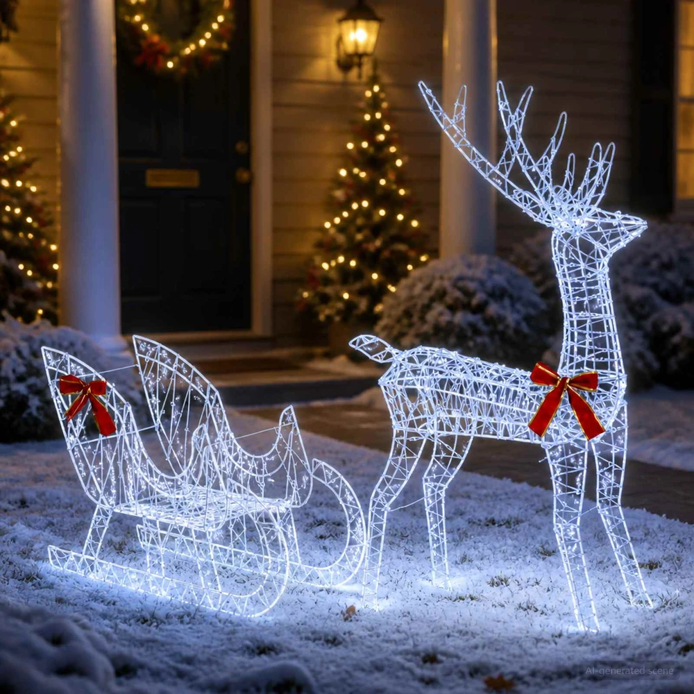 Elnių tempimo roges LOVIISA 450 LED Šalta balta