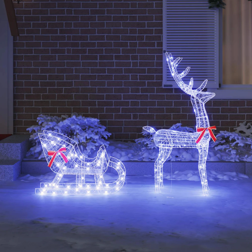 Elnių tempimo roges Mėlyna 70 x 24 x 128 cm Akrilas 200 LED