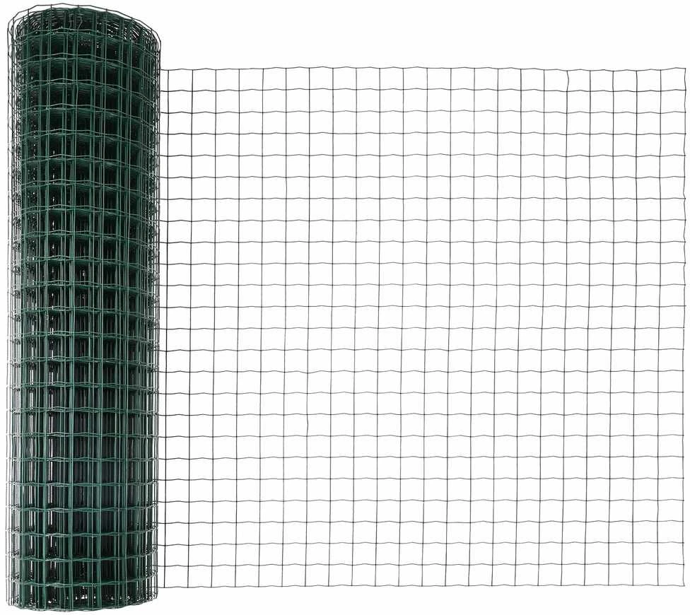 Euro tvoros su stulpu 25 x 1,2 m PVC dengtas plienas Žalia