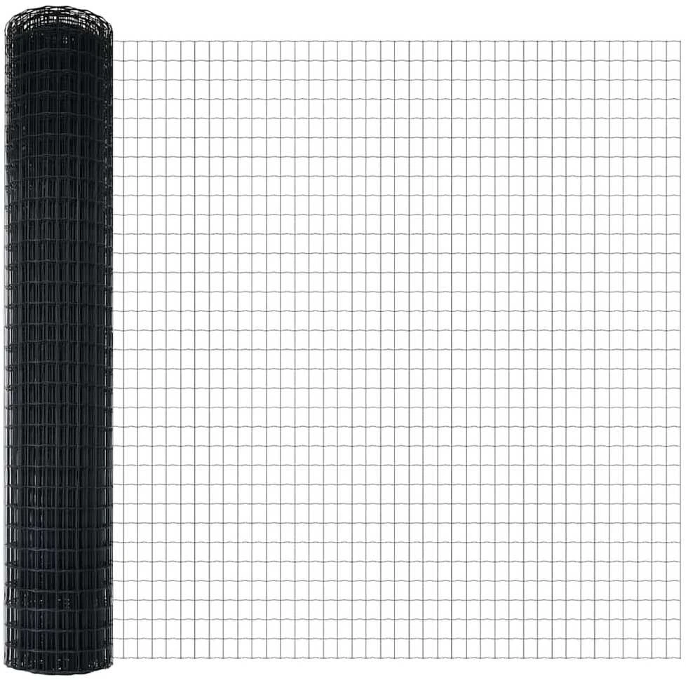Euro tvora 1,6 x 10 m PVC padengta geležis Pilka