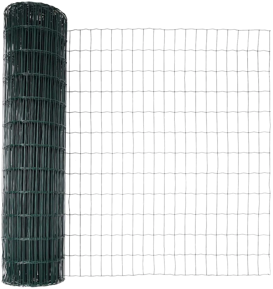 Euro tvora 1,2 x 10 m PVC padengta geležis Žalia